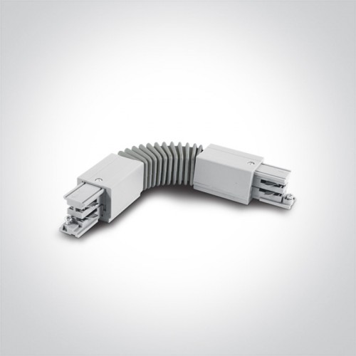 Conector flexibil de colt sina trifazata 16A, culoare alb