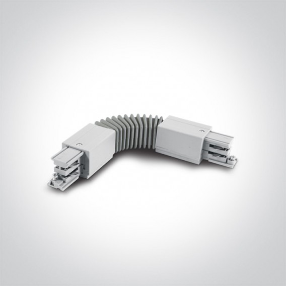 Conector flexibil de colț șină trifazată 16A, culoare alb