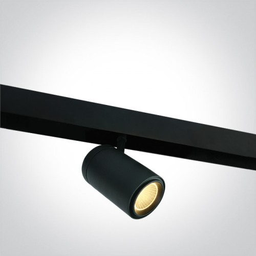 Proiector LED orientabil pentru sina magnetica 30W, lumina alb calda 3000K, finisaj negru