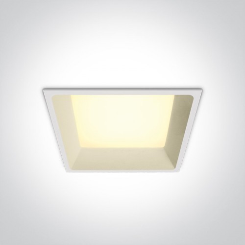 Panou incastrat LED 22W, dreptunghiular, lumina alb calda 3000K, culoare alb