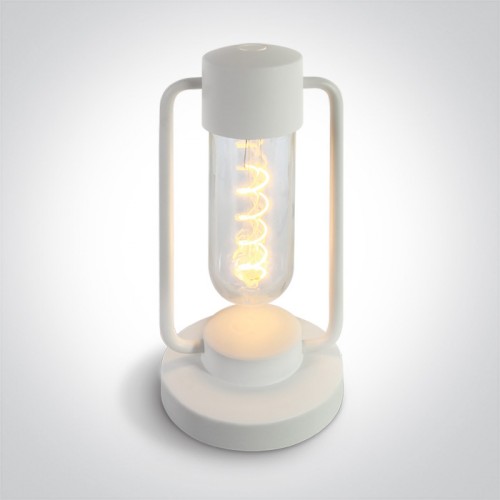 Lampa de masa portabila decorativa LED alba