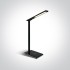 Lampa de birou LED 5W, cu incarcare wireless pentru telefon, lumina variabila, culoare negru