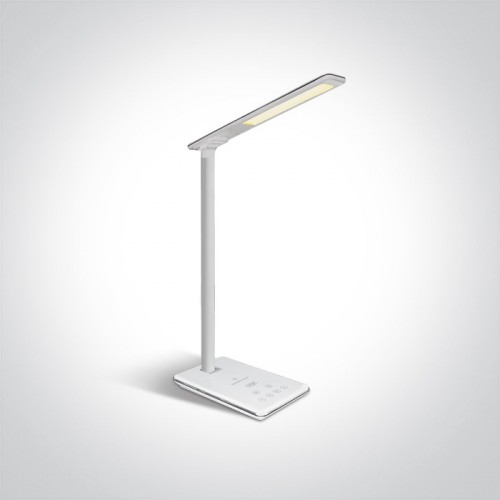 Lampa de birou LED 5W, cu incarcare wireless pentru telefon, lumina variabila, culoare alb