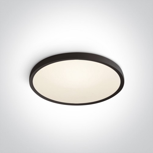 Plafoniera LED 40W, rotunda, lumina alb calda 3000K, culoare negru