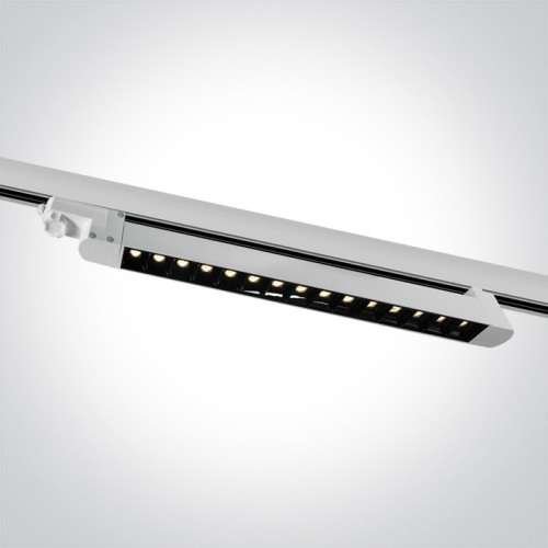 Proiector liniar LED pentru sina 15x1W, lumina alb calda 3000K, culoare alb