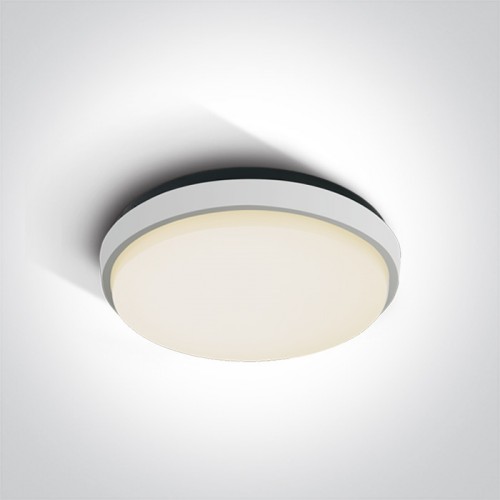 Plafoniera LED 30W, rotunda, lumina alb calda 3000K, culoare alb