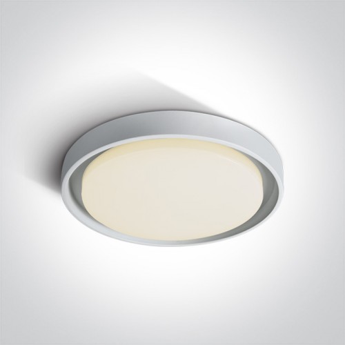 Plafoniera LED 30W, rotunda, lumina alb calda 3000K, culoare alb