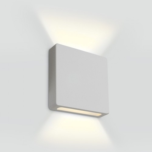 Aplica de perete LED 2W, patrata, lumina alb calda 3000K, culoare alb