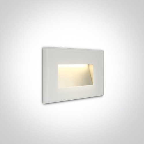 Aplica de perete LED 4W, dreptunghiulara, lumina alb calda 3000K, culoare alb