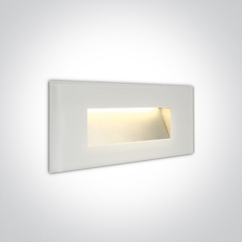 Aplica de perete LED 5W, dreptunghiulara, lumina alb calda 3000K, culoare alb