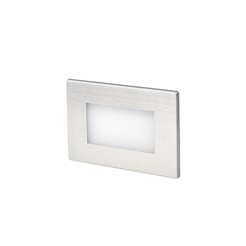 Aplica de perete exterior incastrata LED 1W Gron, finisaj nichel, lumina alb calda 3000K