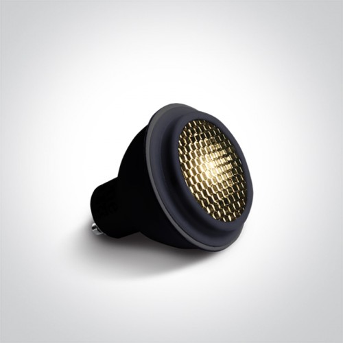 Bec LED GU10 6W cu lumina calda, negru