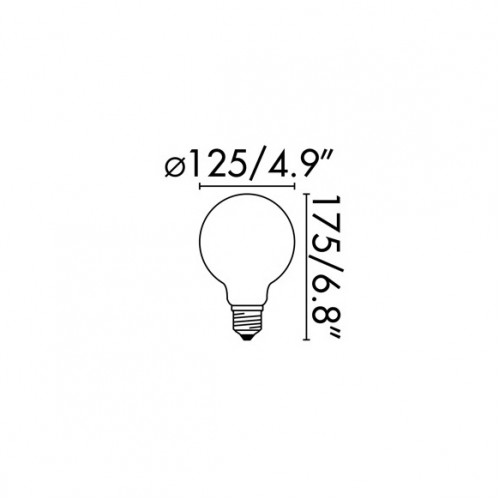 Bec cu filament E27 4W LED cu lumina alb extra-calda 2700K