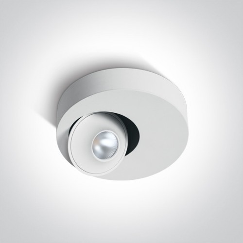 Spot aplicat orientabil, finisaj alb, LED 7W